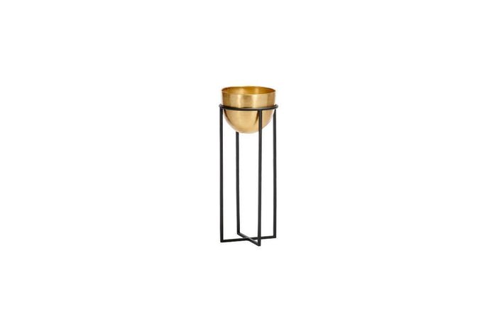 Nkuku Atsu Brass Planter Stand — plant pot from Botanic Row