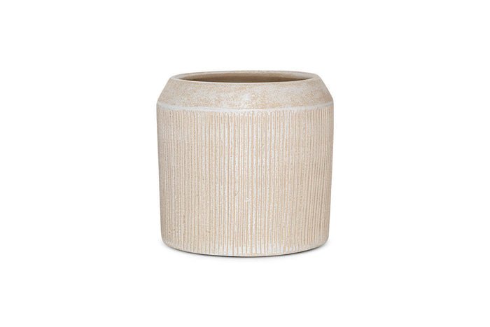 Nkuku Kubo Ceramic Planter – Cream — plant pot from Botanic Row