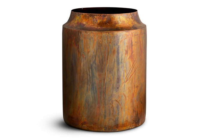 Nkuku Roja Metal Planter – Oxidised Metal — plant pot from Botanic Row